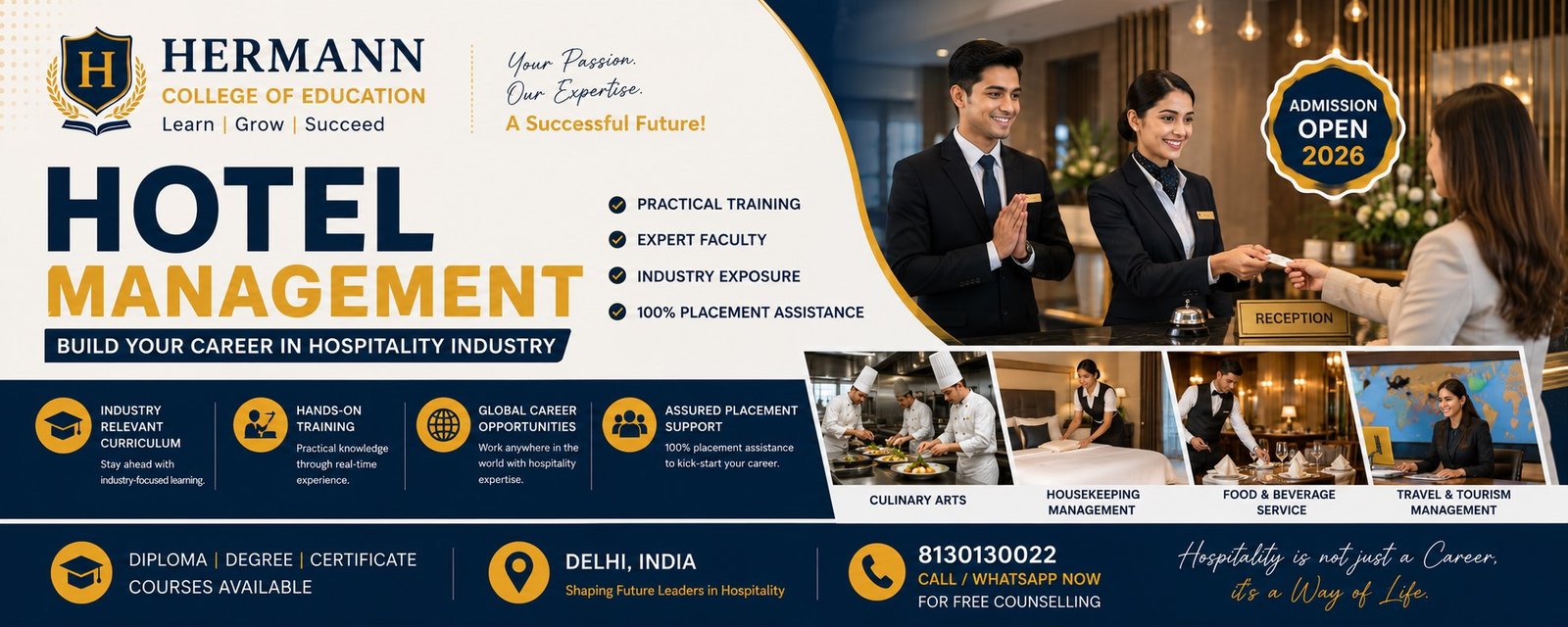 Best Hotel Management Institute in Uttam Nagar